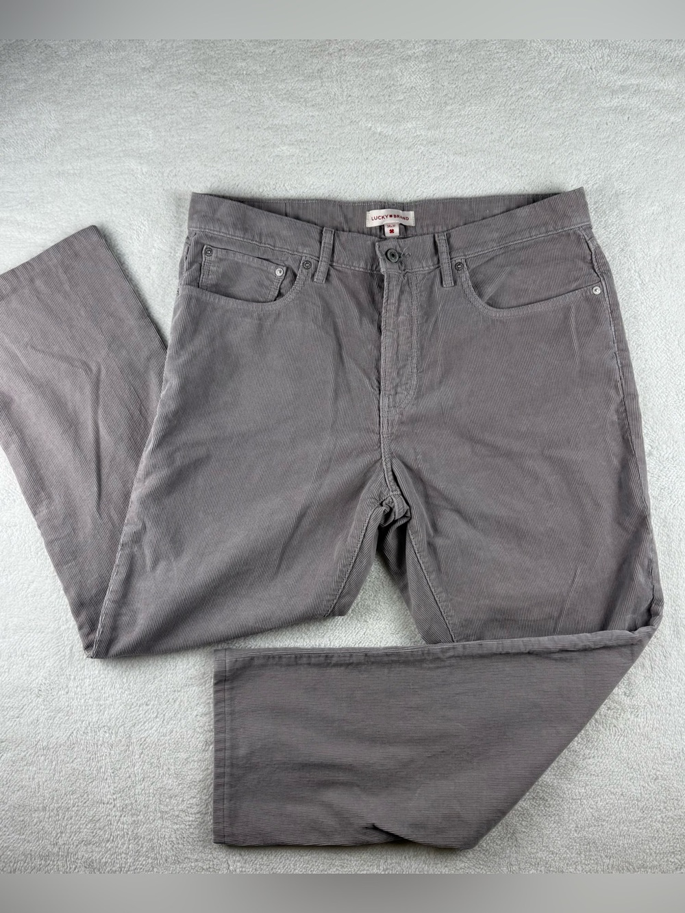 Lucky Brand Corduroy Pants Mens 36x32 (34x32) 223 Straight Gray